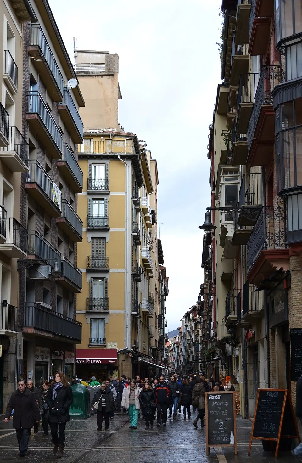 Calle Estafeta, en el recorrido del encierro