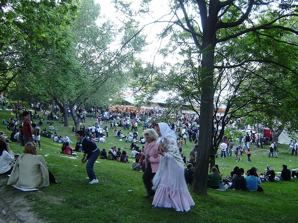 Pradera de San Isidro durante las fiestas