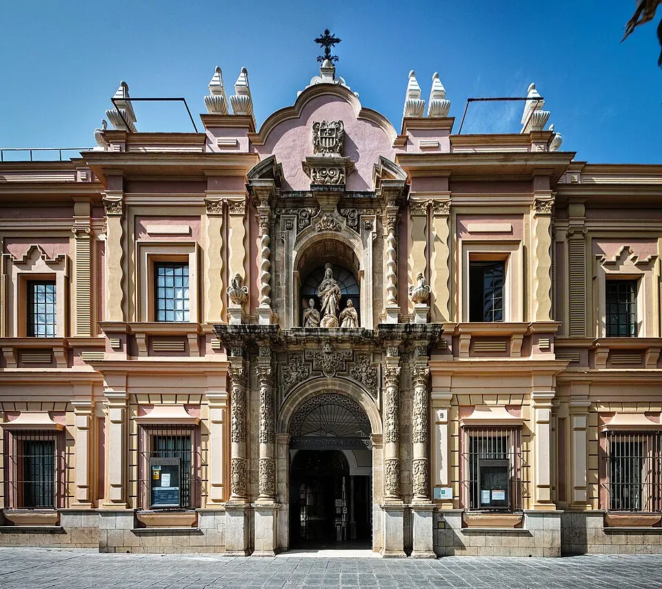 Fachada barroca del Museo de Bellas Artes de Sevilla