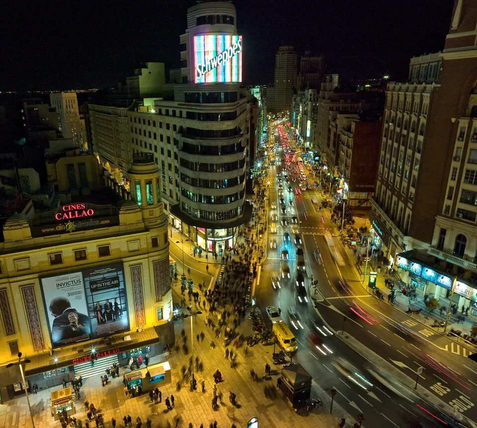 Edificios históricos de la Gran Vía de Madrid