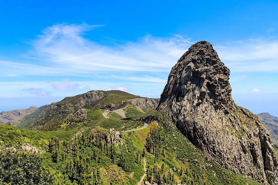 Roque de Agando en el Parque Nacional de Garajonay