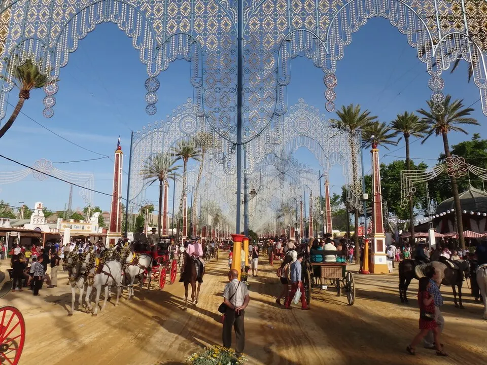 Paseo de caballos en la Feria de Jerez